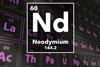 Periodic table of the elements – 60 – Neodymium