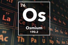 Periodic table of the elements – 76 – Osmium