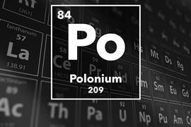 Periodic table of the elements – 84 – Polonium