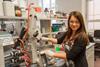 A photograph of Martina Hestoricova in a laboratory