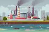 Environmental pollution illustration