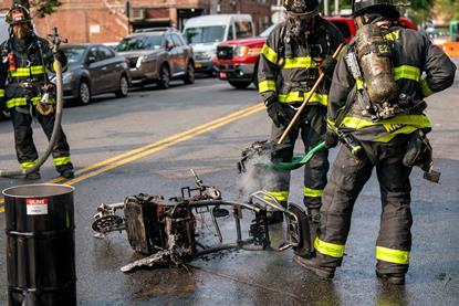 e-bike after fire